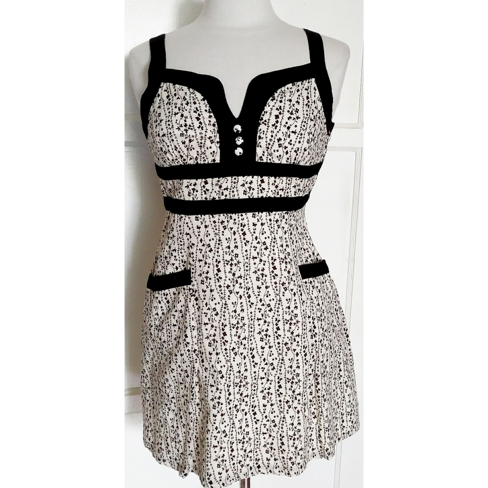 e-klah vintage style black floral design D…